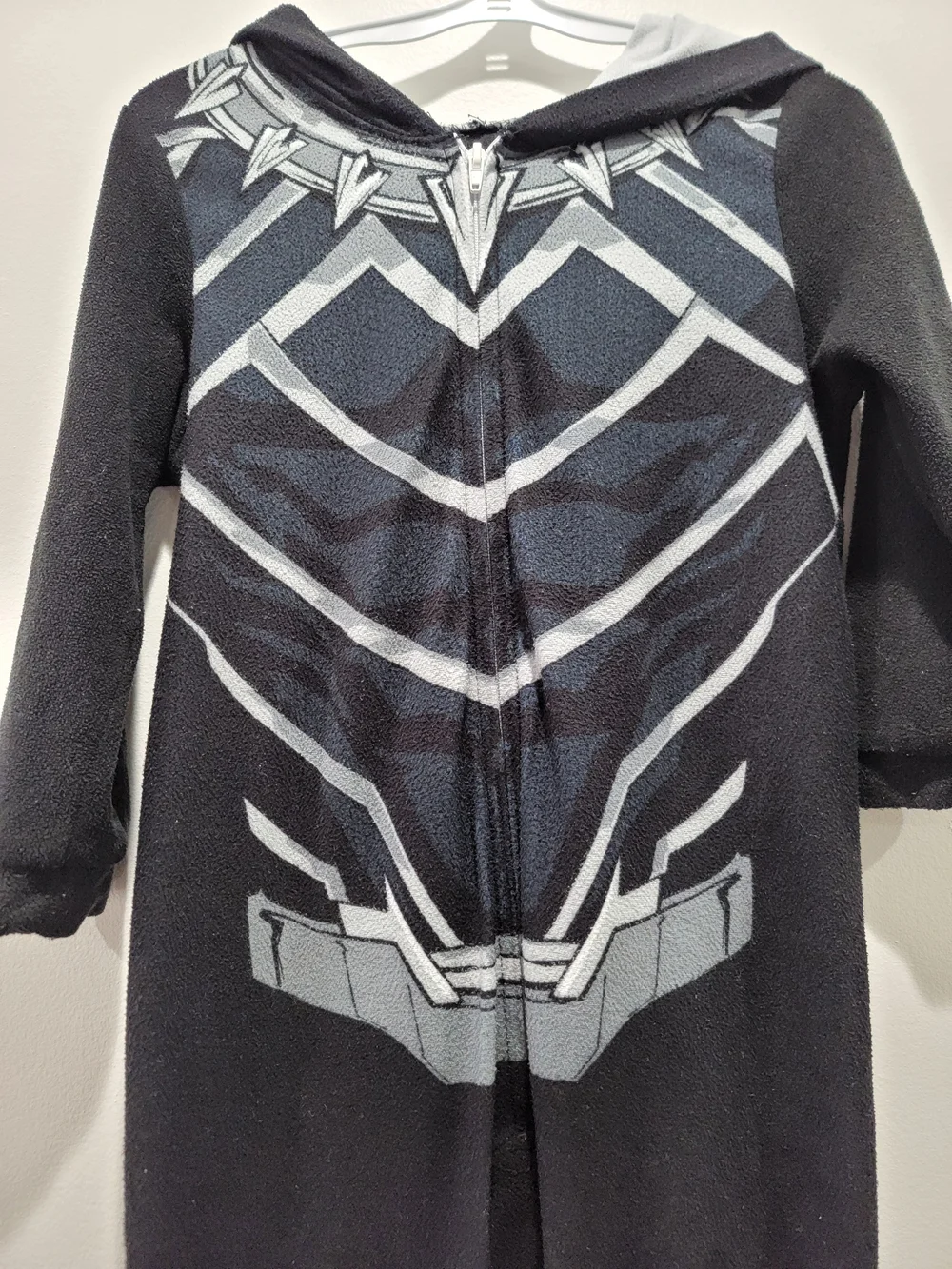 Marvel Black Panther Kids One-Piece Footie Hoodie Pjs Sz 4